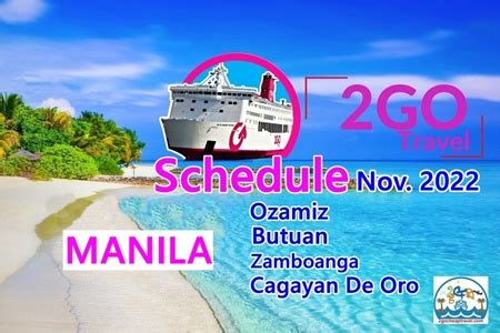 2Go Travel Manila to Zamboanga City Ferry Schedules.